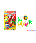 TOUPIES 4 PIECES AVEC LANCEUR