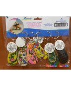 PORTE CLES TONGS, 9 CM  SE VEND PAR 12 PIECES
