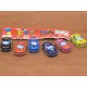 PORTE CLES VOITURE BOITE,COULEURS ASST  SE VEND PAR 6 PIECES