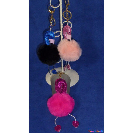 PORTE CLES FLAMINGO, 15CM, ASST