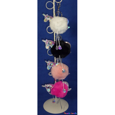 PORTE CLES LICORNE, 15CM, ASST