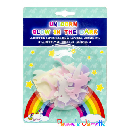 GLOW IN THE DARK LICORNE, SE VEND PAR 6