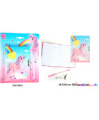 CARNET INTIME DECO LICORNE, 15CM