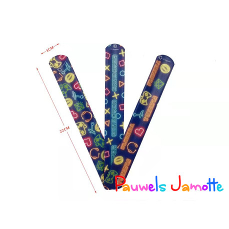 BRACELET CLAP, 22CM, ASST, SE VEND PAR 12