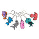 PORTE CLES ANIMAUX DE LA MER ASST, SE VEND PAR 12