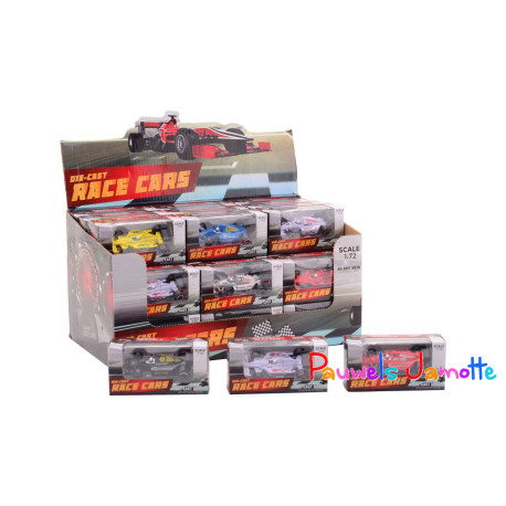 VOITURE DE COURSE 1:72, 10CM, ASST