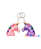 PORTE CLES LICORNE POP IT, 8CM, ASST, SE VEND PAR 12