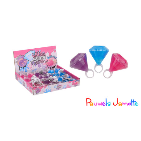 GLITTER PUTTY EN BAGUE, 6CM, ASST, SE VEND PAR 12