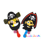 TAPE BALLE DECO PIRATE, 23CM, SE VEND PAR 12