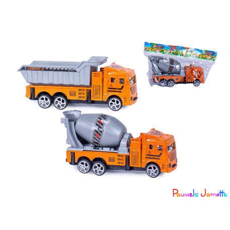CAMION DE CONSTRUCTION, 15CM, ASST, SE VEND PAR 6