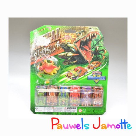 6 VOITURES & MINI DINO, 26CM