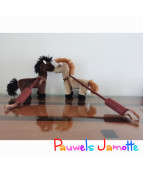 CHIEN AVEC STICK, 20CM, ASST