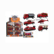 VEHICULE POMPIERS, 9CM, ASST