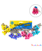 PORTE CLES POULPE, 5CM, ASST, SE VEND PAR 12