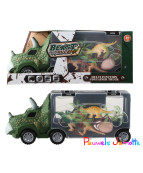 CAMION DINOSAURE AVEC PETITS DINOSAURES,  28CM