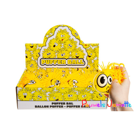 PUFFER BALL SMILEY ASST, 10CM, SE VEND PAR 12