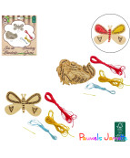 KIT DE BRODERIE EN BOIS, 12CM, ASST, SE VEND PAR 6