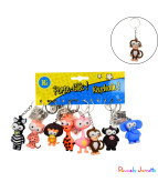 PORTE CLES ANIMAUX GROS YEUX, 6.5CM, ASST, SE VEND PAR 12