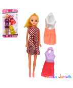 POUPEE 27CM AVEC ROBES, ASST