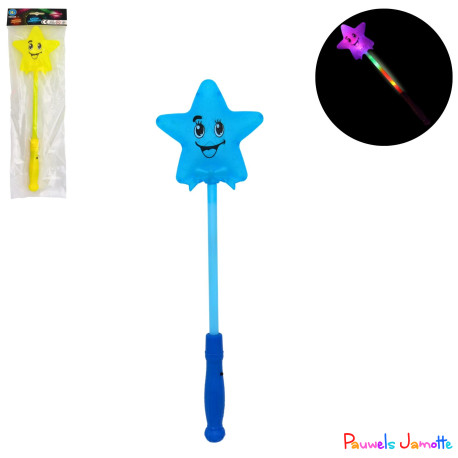 BATON LUMINEUX ETOILE, 38CM, ASST