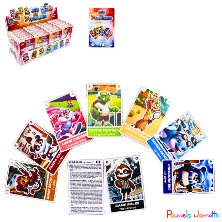 JEU DE CARTES 7 FAMILLES SPORTS, ASST, SE VEND PAR 12