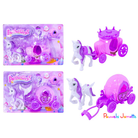 CAROSSE AVEC LICORNE, 23CM