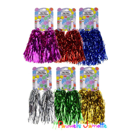 POMPOM DE COULEUR  PAR 2,  SE VEND PAR 6 PIECES