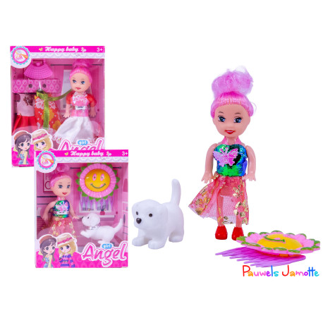 POUPEE AVEC ACCESSOIRES, 14CM, ASST, SE VEND PAR 6