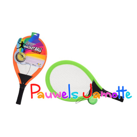 RAQUETTE DE TENNIS AVEC BALLE RETOUR, 60CM, ASST
