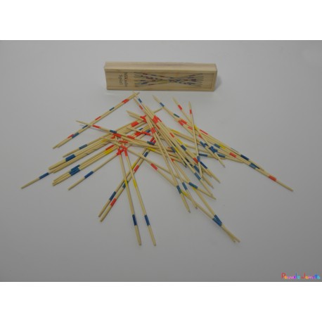 JEU DE MIKADO EN BOIS 41 BATONS 19CM SE VEND PAR 6