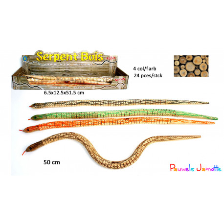 SERPENT EN BOIS DE 50CM